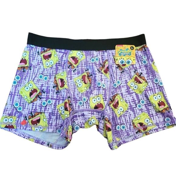 Nickelodeon Spongebob Squarepants Purple Eyeball Boxer Briefs Viacom SZ L - Picture 1 of 3